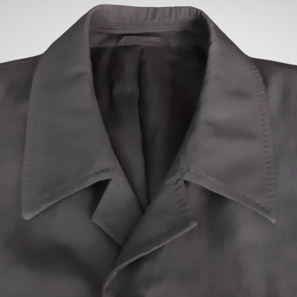 Hugo Boss Santor-L SZ 40 Men's Black Single Breasted Water Repellent Over Coat - Picture 3 of 15